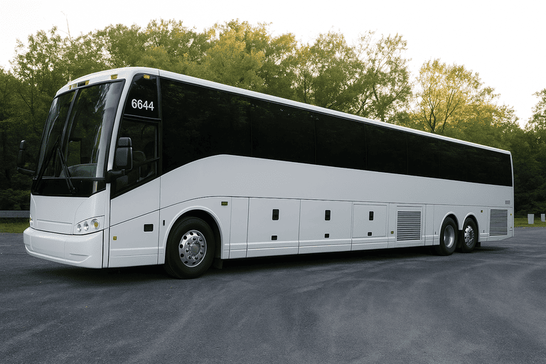 exterior of Charter Bus Rental Vancouver coach bus