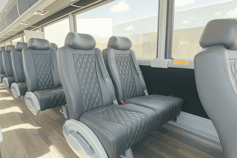 interior of Charter Bus Rental Vancouver charter bus